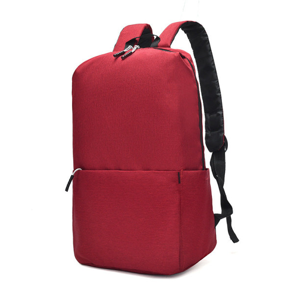 Skoleelev ryggsekk College Bookbag Reiseveske Sport Utskrivbar Fritid Ridning Wine Red Medium