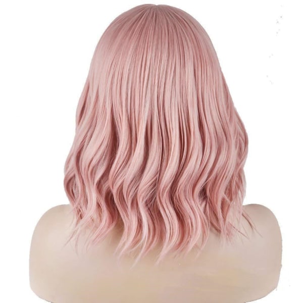 Kvinders Water Ripple Wig Anime Fiber Wig Pink