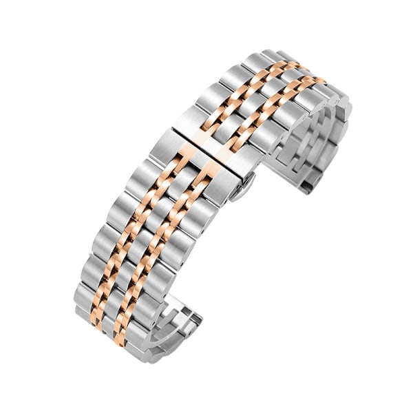 Urrem til Apple Watch iWatch Anvendeligt interface 38-40-41mm s10-42mm HW-Sølv Rosaguld-Smart Syv-Perle Stålbælte
