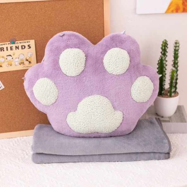 Söpö Kitty Airable Cover kissan tassun tyynypeitto kaksi yhdessä nappilahvityynyn koristetyyny Wenhe purple 35*40cm