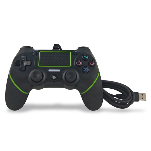 Til PS4-håndtag PS4-håndtag med ledning til PS4-håndtag på kablet spilkonsol Ny løsning Black and Green