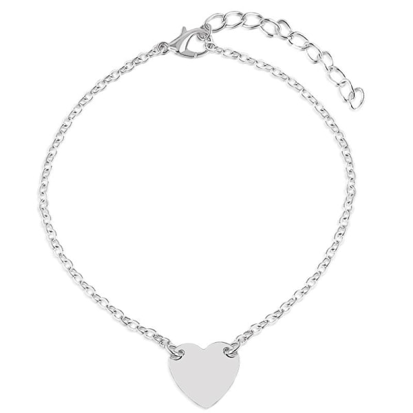 Ankelkæder Ankelarmbånd Kæde Barefoot Beach Foot Smykker Mode Simple Love Alloy Silver