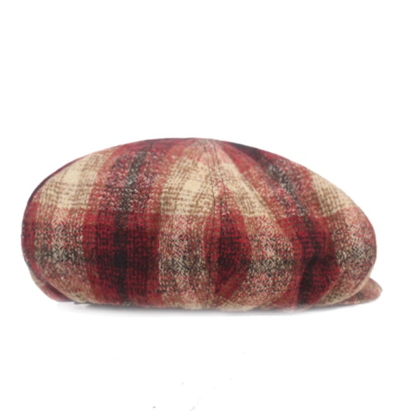 Beret Hat Octagonal Cap Internet Famous Beret Women's Hat Artistic Youth Hat Red M（56-58cm）