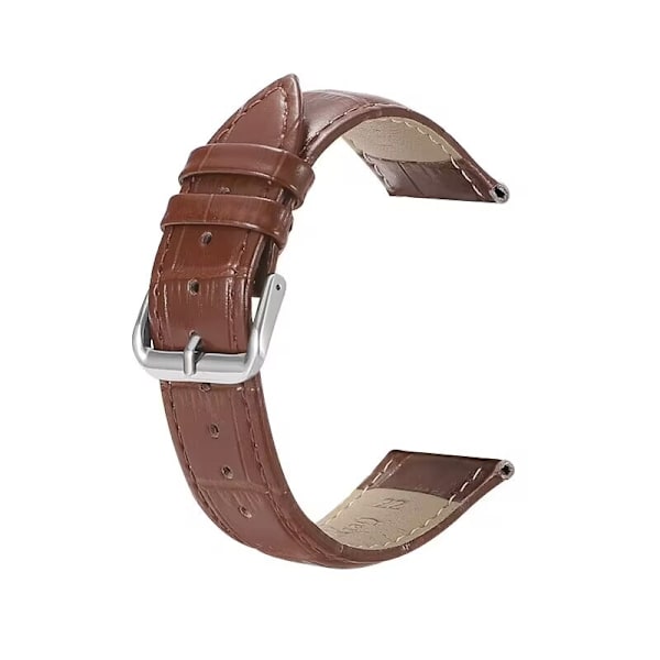 Kellon ranneke Apple Watch iWatch 38-40-41mm EC-Bamboo Brown-Hopeaneulakiinnitys Vaihtonasta