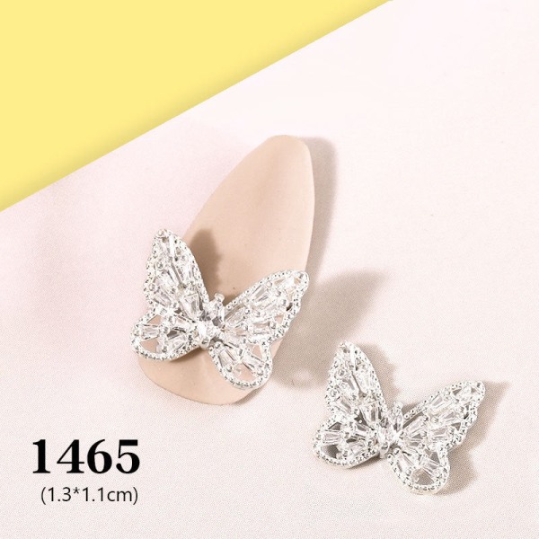 Negledekorasjoner for Nail Art Nail Butterfly Ornament Tredimensjonal Super Flash Rhinestone 1464