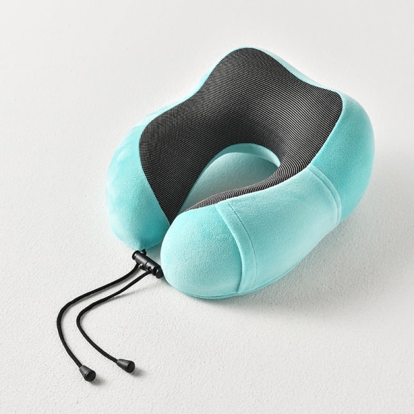 Myk behagelig reisepute Memory Foam kan lagre U-formet pute Siesta nakkepute Lake Blue neck pillow buggy bag