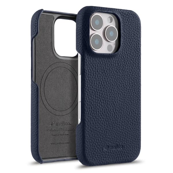 Etui til iPhone 16 Plus Space Blue Læder Magnetisk Støtte