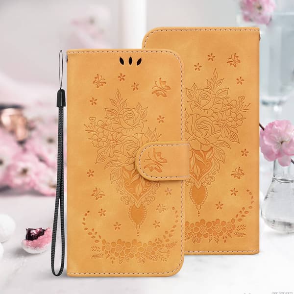 Etui til iPhone 13mini orange præget flip Pipipi