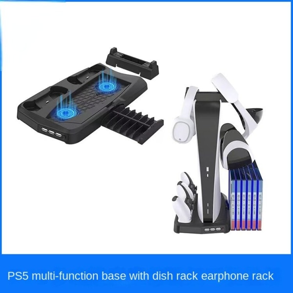 For Ps5de/UHD Host Cooler Pad Disklagringsstativ P5 Host Base Håndtak Ladehodetelefonstativ