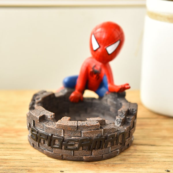 Askebæger Ny eksotisk dekoration Zakka Male God Boys Askebæger Spider-Man red brick ashtray G8