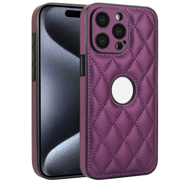 Kotelo iPhone 15 6.1:lle, tumman violetti, ins puuttuva etiketti, täysi paketti, hieno reikä, putoamista estävä sivutarra l