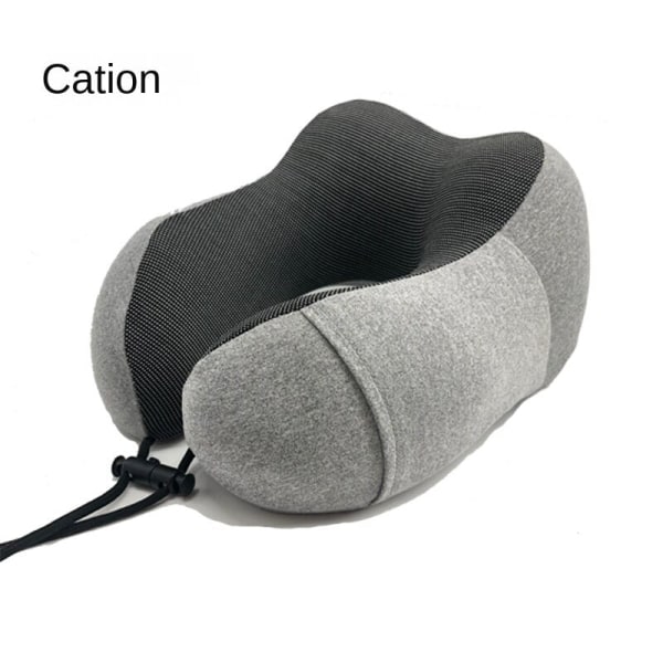 Pehmeä mukava matkatyynyn säilytys kaulatyynyn magneettinen kangas U-muotoinen memory foam Cationic Heather Gray Single neck pillow