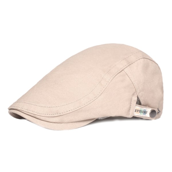 Baskerhatt Konstnärlig ungdom baskerhattar för män och kvinnor Koreanska Simple Advance Hattar Internet Kändis Peaked Cap Khaki Adjustable