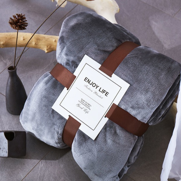 Mykt flanellteppe fortykning termisk sengetøy lurteppe Casual Coral Fleece Four Seasons teppe Elegant gray 150*200cm