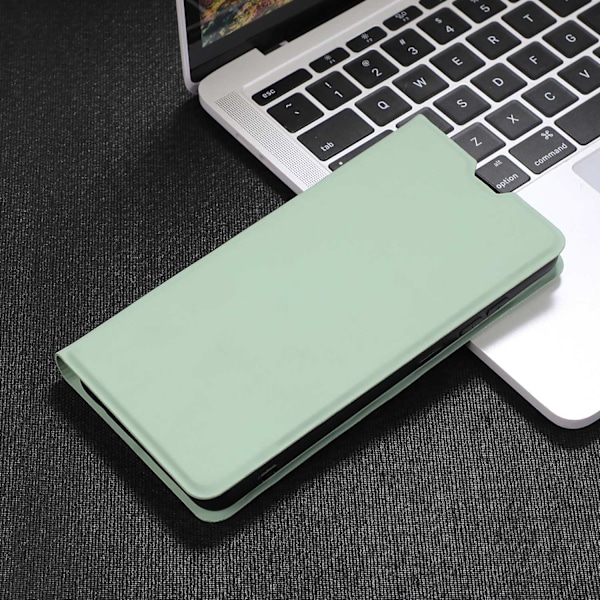 Etui til iPhone 14Pro lyseblå dobbeltsidig rød ris flip