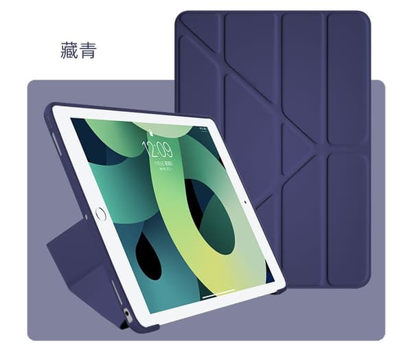 Etui for iPad 2017/2018 9.7\" Marineblå Multifunksjon Folding Solid Farge