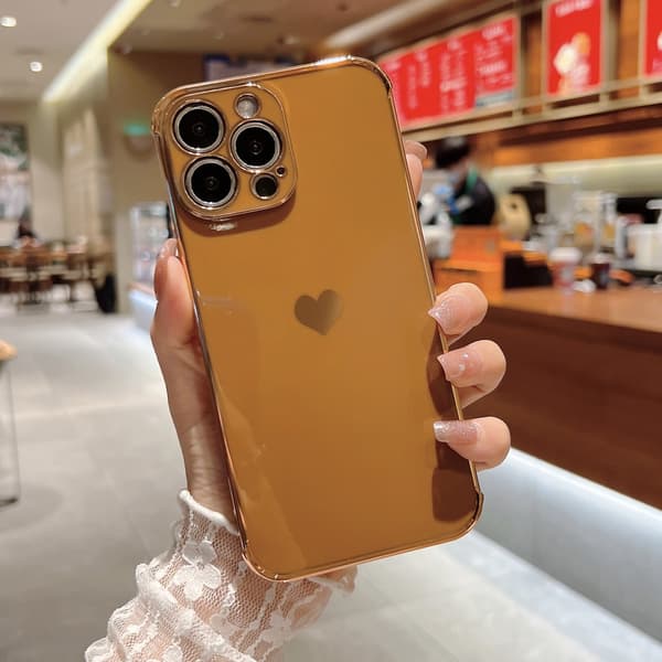 Deksel til iPhone 17 Brun Ensfarget Hjerte-Knusesikker Brille