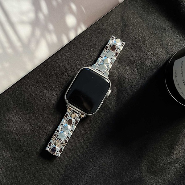 Klockarmband för Apple Watch iWatch S1-9 generation SE 38/40/41mm S10 generation 42mm silver