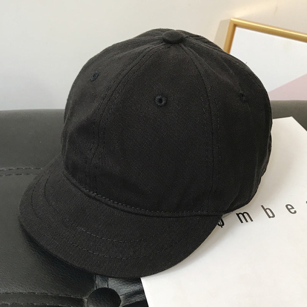 Baseballcaps 2022 vår og sommer ensfarget uformelt solseil Black Adjustable