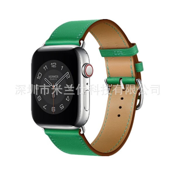 Klockarmband för Apple Watch iWatch 38/40/41/42mm-S10 30 Single Loop Bambugrön