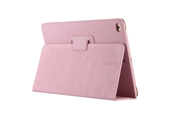 Etui for iPad 2015/2017 Pro 12.9\" Rosa Litchi Tekstur Brettbart Lær Pink