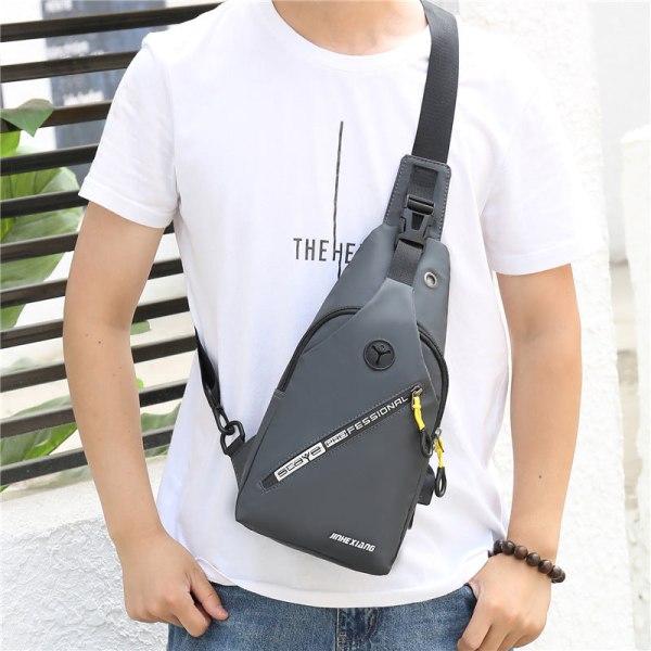 Ryggsekk Mote Casual Skulder Menn Messenger Oxford Cloth Crossbody skulderveske Style 1 Gray