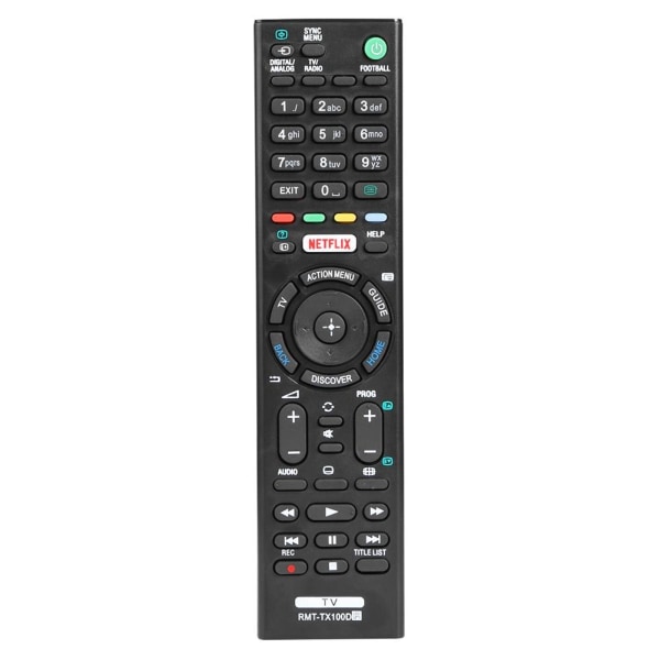 Erstatnings-tv-fjernbetjening til Sony Smart TV RMT-TX100D RMT-TX101J TX102U 102D