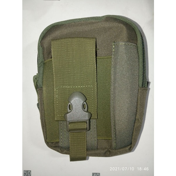 Fanny Pack Løbebælte Taljetaske Organizer Tactical Outdoor Vandtæt Multifunktionel Army Green 7 inches