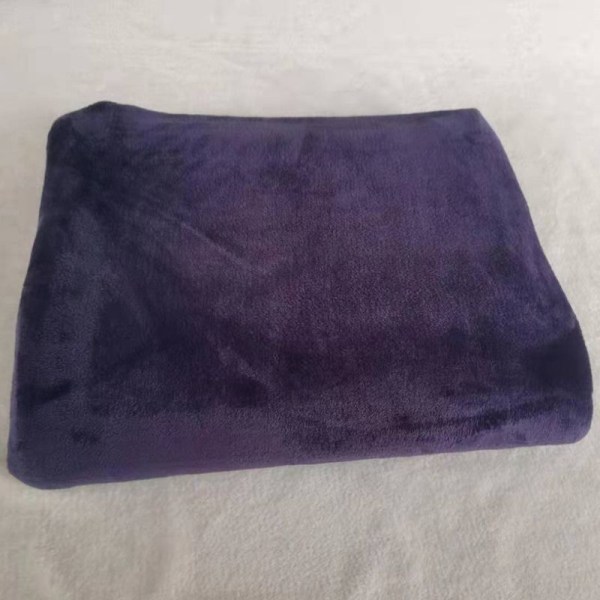 Fleecefilt Tunn Flanell Cover Handduksfilt Enfärgad Coral Fleecefilt Elegant purple 100*150cm