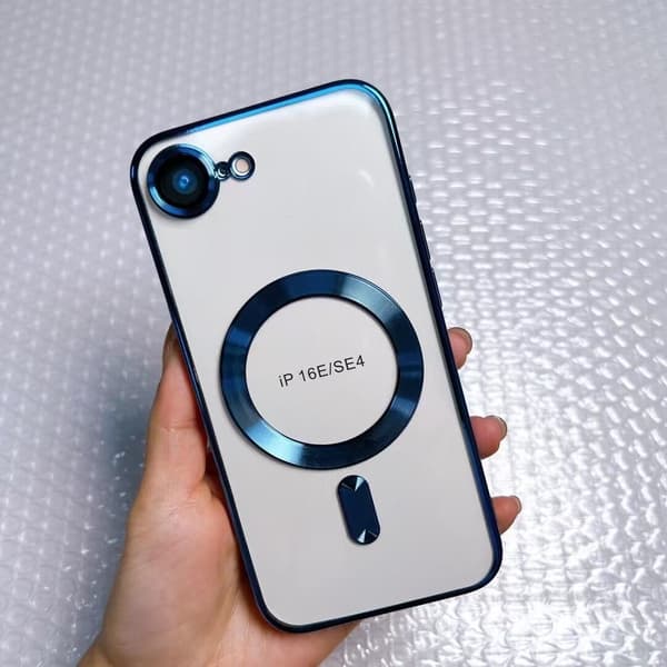 Etui til iPhone 17 Pro Blåt mønster magnetisk lukning