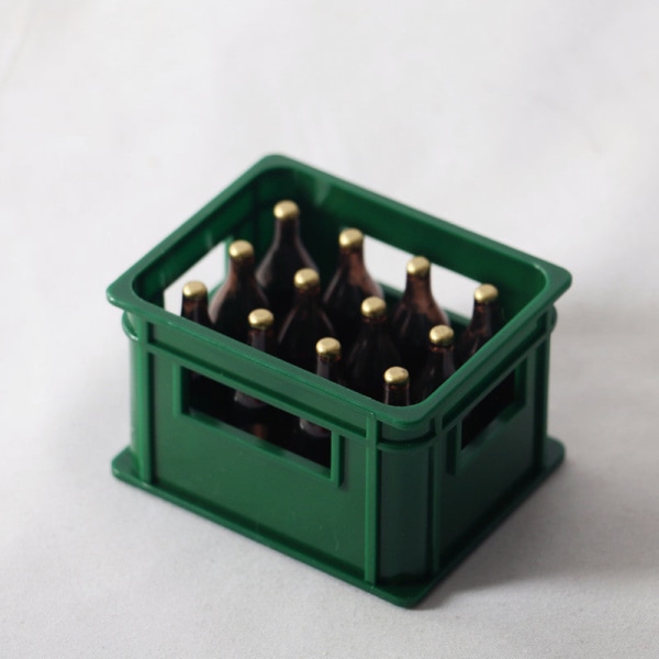 Miniature Møbler Legetøj Dukker Hus DIY Dekoration Tilbehør Mini Simulering Øl Box Drikkeboks Green