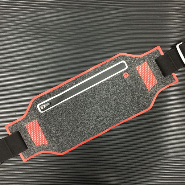 Fanny Pack Løpebelte Midjeveske Organizer Vanntett Lycra Ultra-Tynn Red 6.5 inches