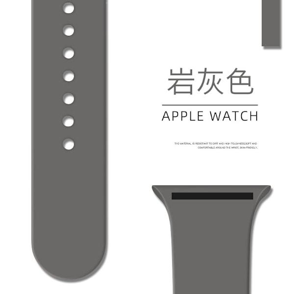 Kellon ranneke Apple Watch iWatch 38/40/41/42mm pidennetty/L 109 Rock Gray