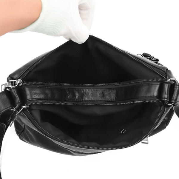 Reppu Muoti Messenger Bag Olkalaukku Kevyt Pehmeä Pu Satchel Keski-ikäinen äitilaukku Yellowish brown
