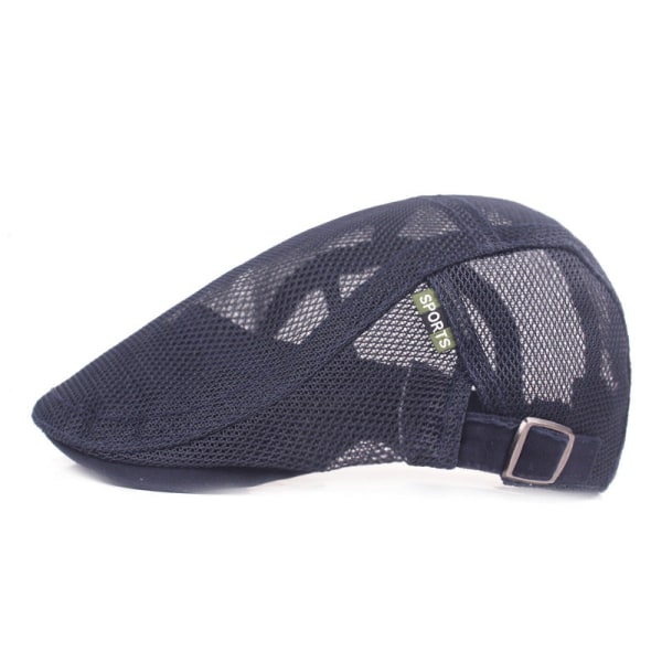 Beret Hat Mesh Cap Men's Summer Peaked Cap Cool Breathable Sun Hat Artistic Youth Beret Sun Hats for Men and Women Gray Adjustable