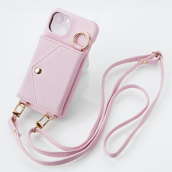 Kotelo iPhone 16promax lotus Lotte crossbody -vyölle, korttipidike, anti-demagnetointi