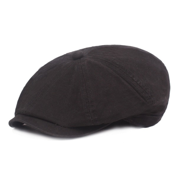 Barettihattu Miesten barettityylinen cap puuvilla cap taiteellinen nuorisohattu Miesten maalari cap Army Green M（56-58cm）