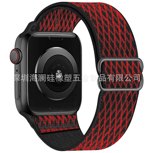 Kellon ranneke Apple Watch iWatch 38/40/41/series10-42 musta punainen
