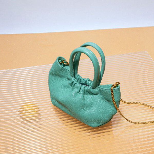 Dam Handväska Cloud Bag Premium fårskinn Plisserad bärbar Tiffany Green