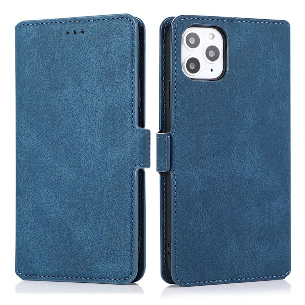 Etui til iPhone 13mini blå retro Liege multifunksjonell kortlommebok