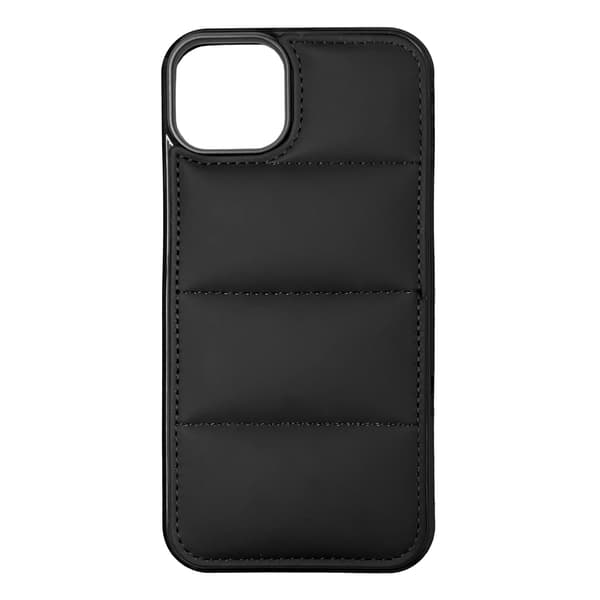 Etui til iPhone 16 Plus, sort dunjakke læder
