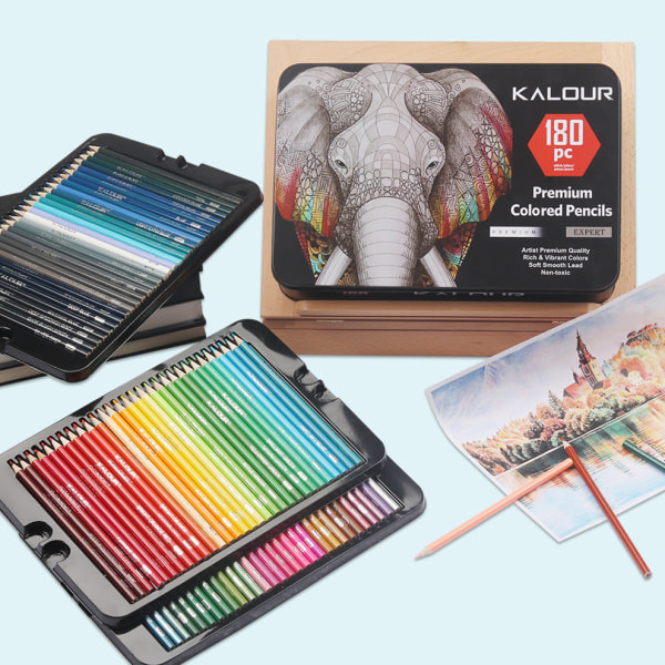 180 stk Oliefarvet blyant Art Supplies Painting Kit