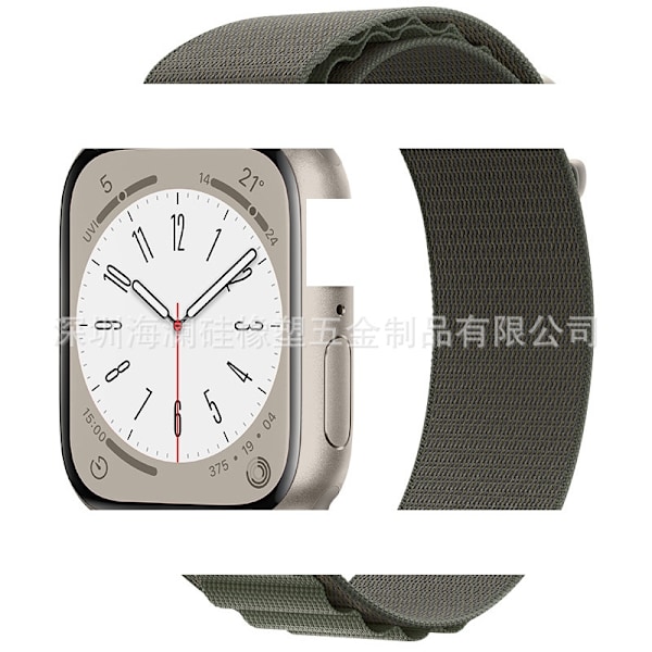 Klockarmband för Apple Watch iWatch 38/40/41/series10-42 Hårdvaruhuvud militärgrön