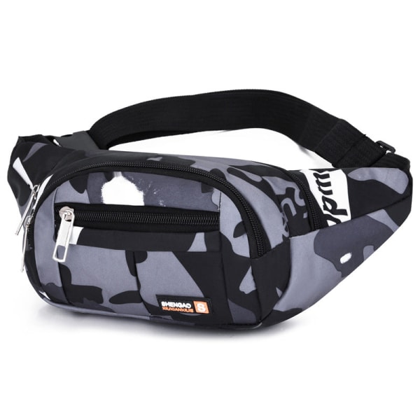 Fanny Pack Løbebælte Taljetaske Organizer Sportspar Stor kapacitet 0576 Black