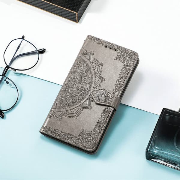 Kotelo Samsung A51 4G harmaa Source-läppänahka