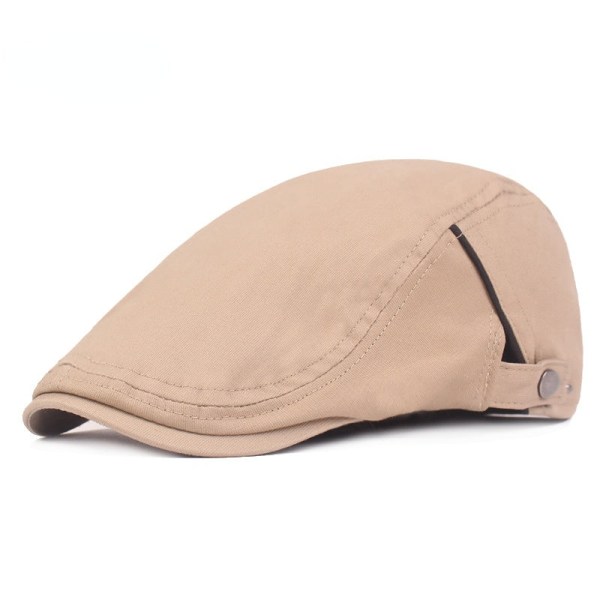 Baskerhatt Bomull Basker Herr Cap Simple Advance Hattar Brittisk litterär ungdomshatt Khaki Adjustable