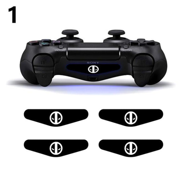 For PS4 Håndtak Sticker PS4 Pro Sticker PS4 Håndtak Luminous Strip PS4 Håndtak LED-lys Sticker Black No. 4