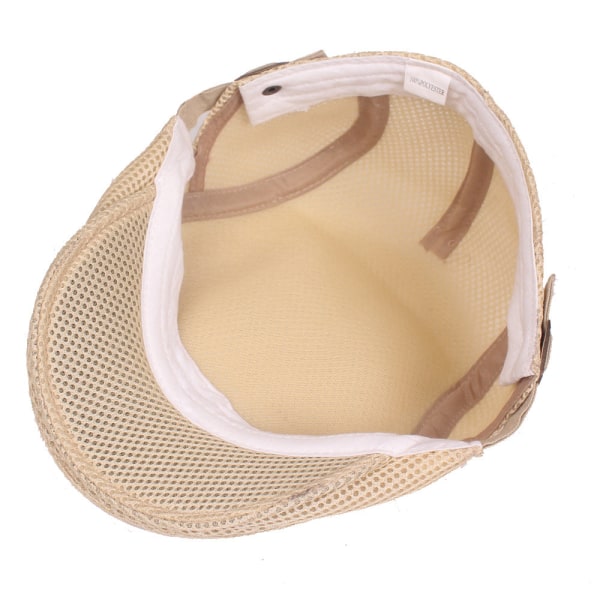 Baskerhatt Mesh Peaked Cap Herr Dam Basker Vår Sommar Andas Advance Hattar Herr Silk Screen Peaked Cap Brown Adjustable