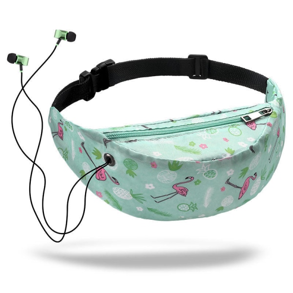 Fanny Pack løpebelte midjeveske Organizer Koreansk stil trykt utendørs 3 6-inch