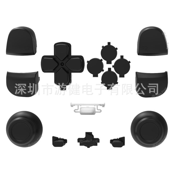 For Ps5 Gamepad-dekselmateriale Hampoverflateknapp Ps5-håndtak til erstatning av skalltilbehør P5 Black